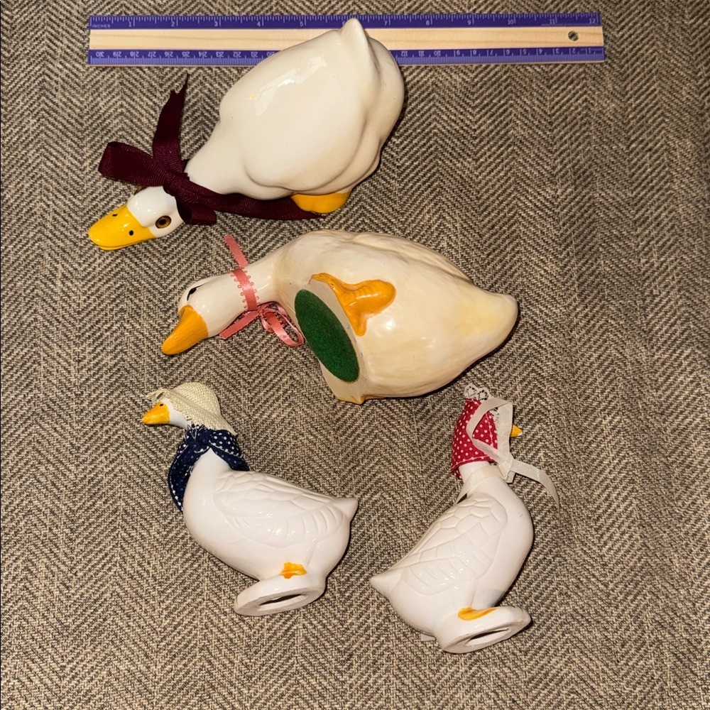 Vintage 4 count Country Farmhouse Ducks/Geese/Birds White 1980’s Bundle Lot - Picture 11 of 12